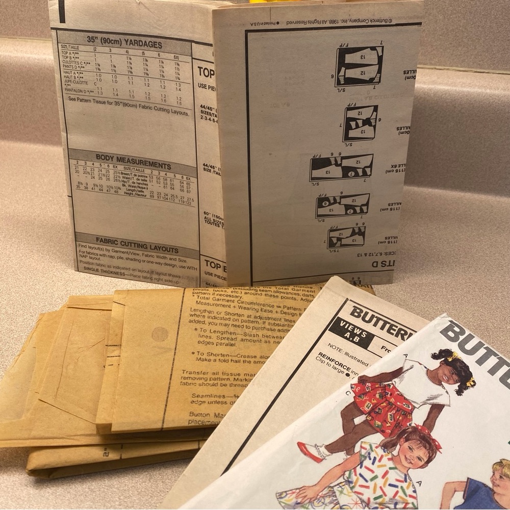 Butterick 6354 Vintage Uncut Kids Sewing Pattern, Sz 5,6,6x - Picture 4 of 4